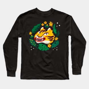 Tiger Face Grin Long Sleeve T-Shirt